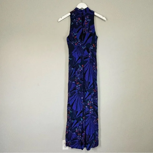 ANTHROPOLOGIE MOULINETTE SOEURS Women’s Blue BUTTERFLY GROVE Jumpsuit Size 0 - Picture 4 of 12